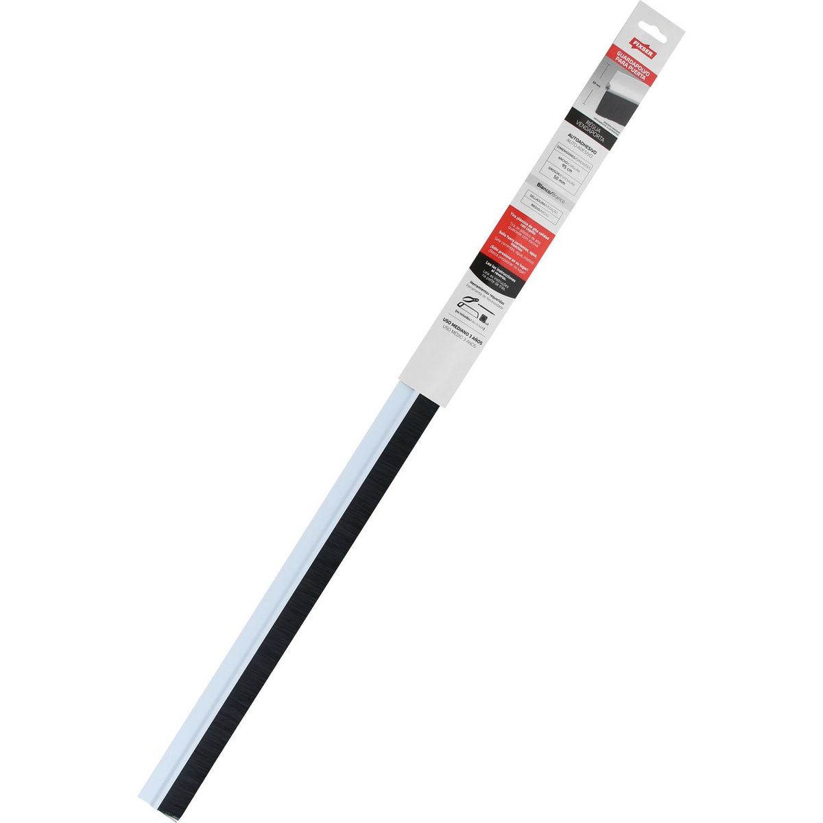 FIXSER - Guardapolvo cepillo autoadhesivo blanco