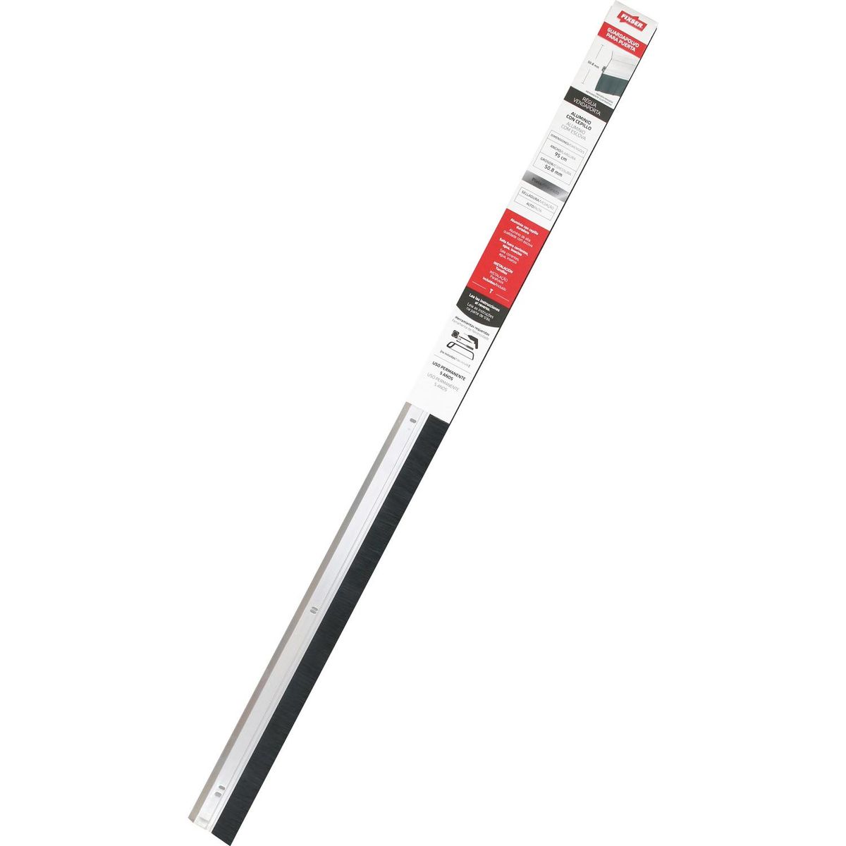 FIXSER - Guardapolvo aluminio cepillo plata