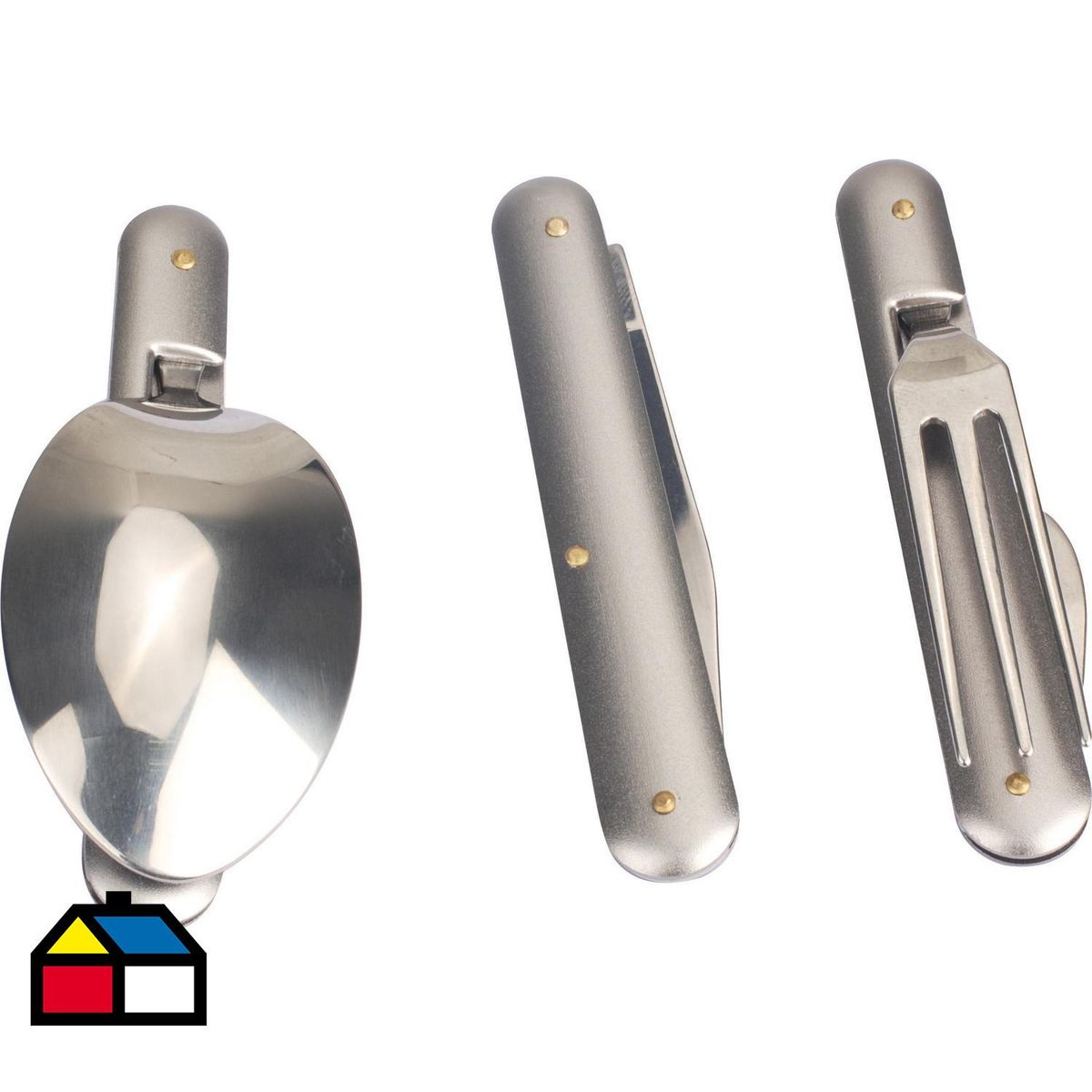 NATIONAL GEOGRAPHIC - Set de Cubiertos Picnic Acero Inoxidable Plateado