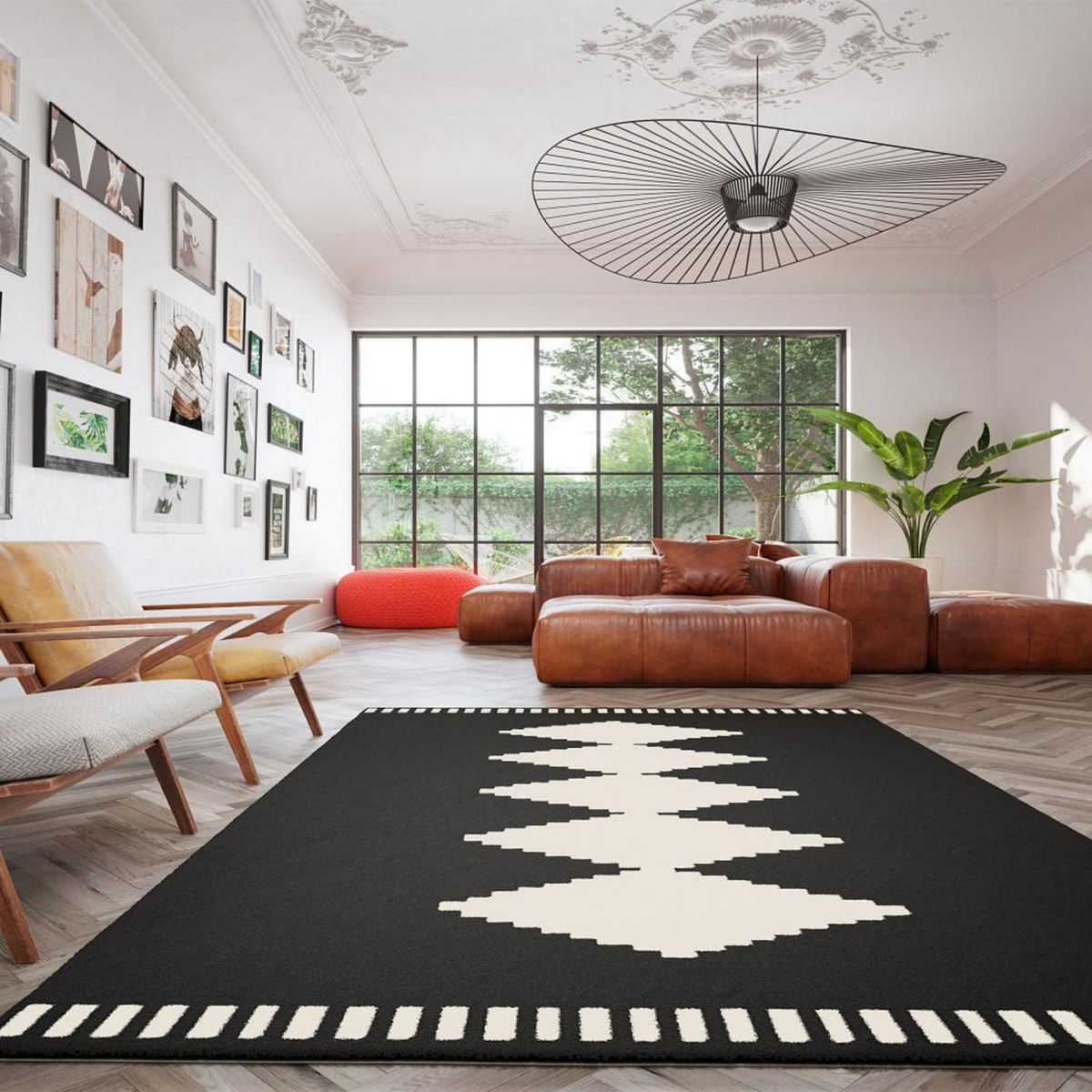 INTERFLOOR - Alfombra Alaska 160x230 cm Polipropileno Negro