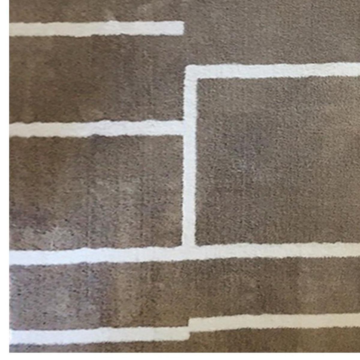 INTERFLOOR - Alfombra Play 200x290 cm Poliéster Café/blanco