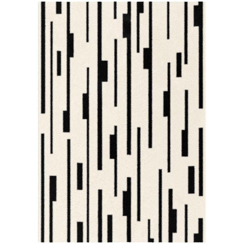 INTERFLOOR - Alfombra Play 160x230 cm Blanco/negro