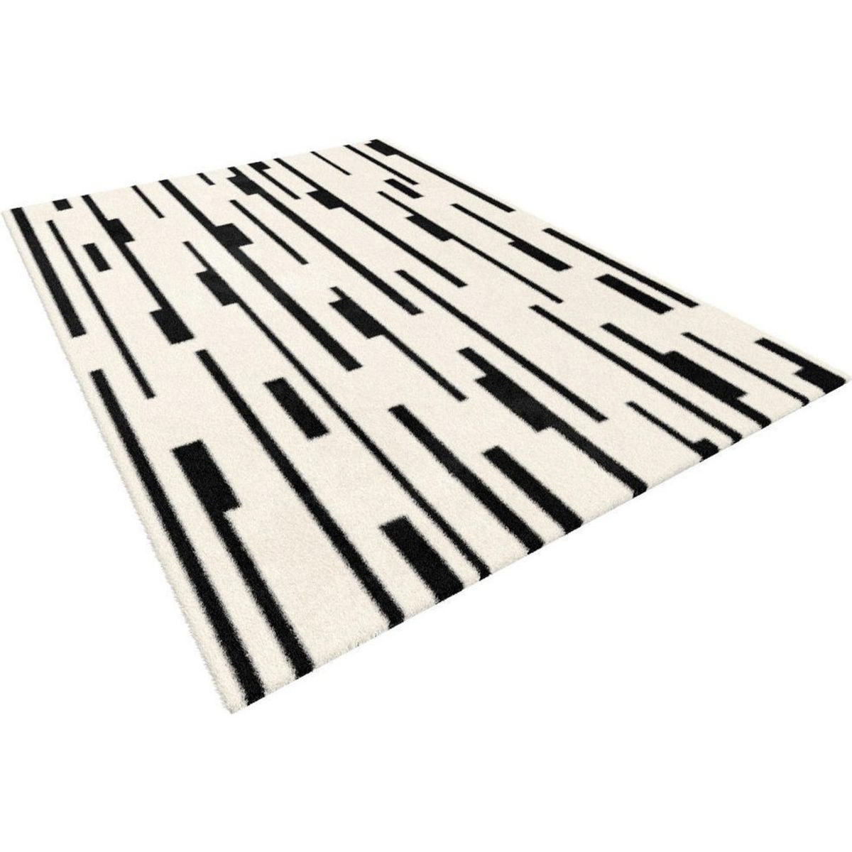 INTERFLOOR - Alfombra Play 160x230 cm Poliéster Blanco/negro