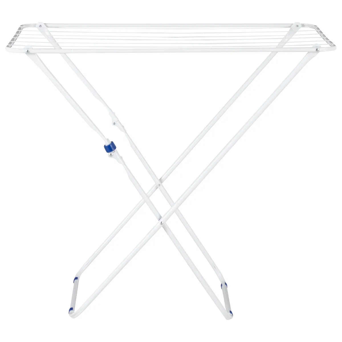 KLEINE WOLKE - Tendedero de Ropa Básico Plegable Acero 90x49 cm Blanco