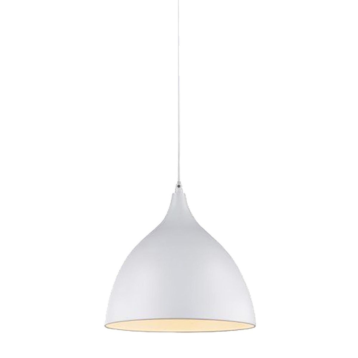 TEMPORA - Lámpara Colgante Trompeta Metal Blanco