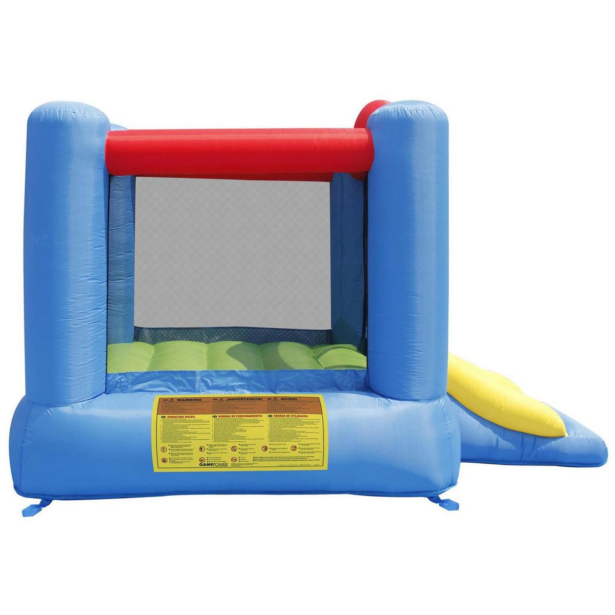 GAME POWER - Módulo Inflable y Aro de Basketball 210x165x260 cm Multicolor