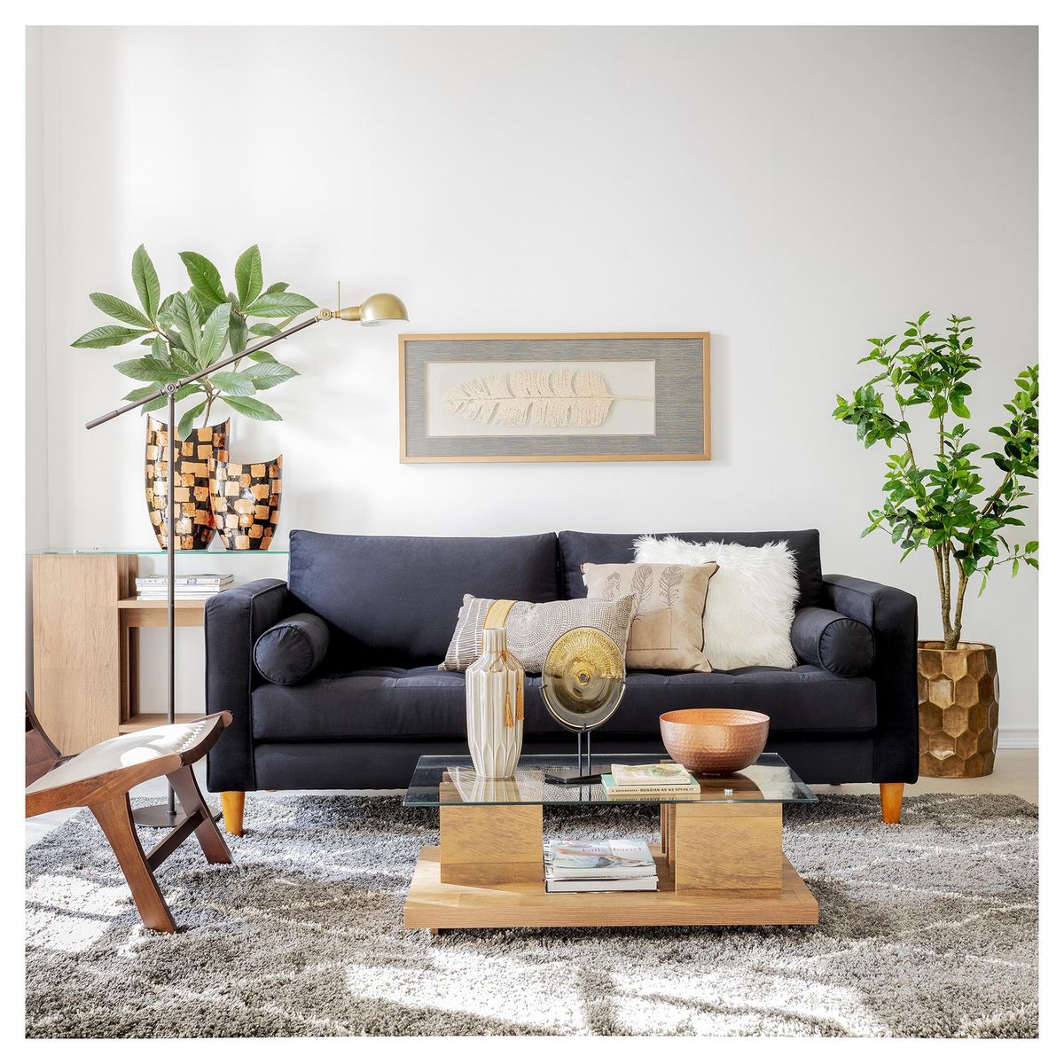 BARRA DESIGN - Sofá 3 cuerpos 200x90x82 cm