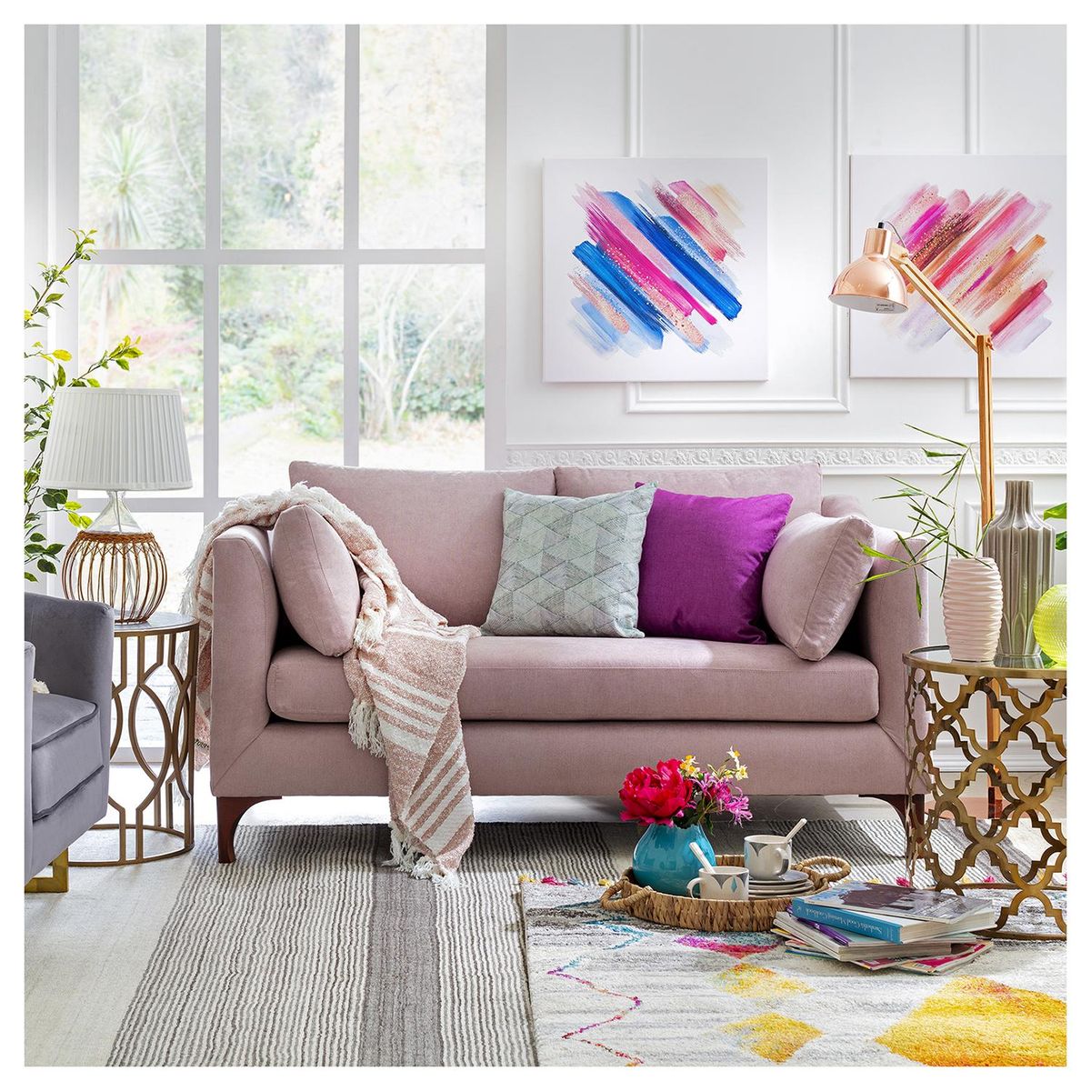 BARRA DESIGN - Sofá 2 cuerpos 157x87x77 cm