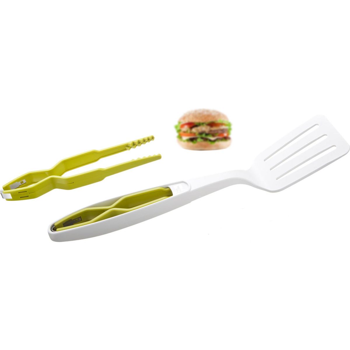 Espátula con pinzas plástico, marca TOMORROW S KITCHEN - Foto Principal