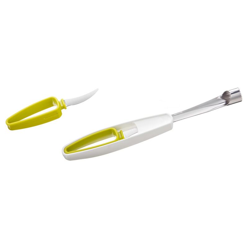 TOMORROW S KITCHEN - Cuchillo y descorazanor de manzana plástico/acero inoxidable