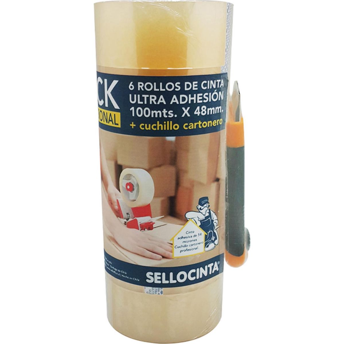 SELLOCINTA - Pack profesional 6 cintas ultra + cartonero
