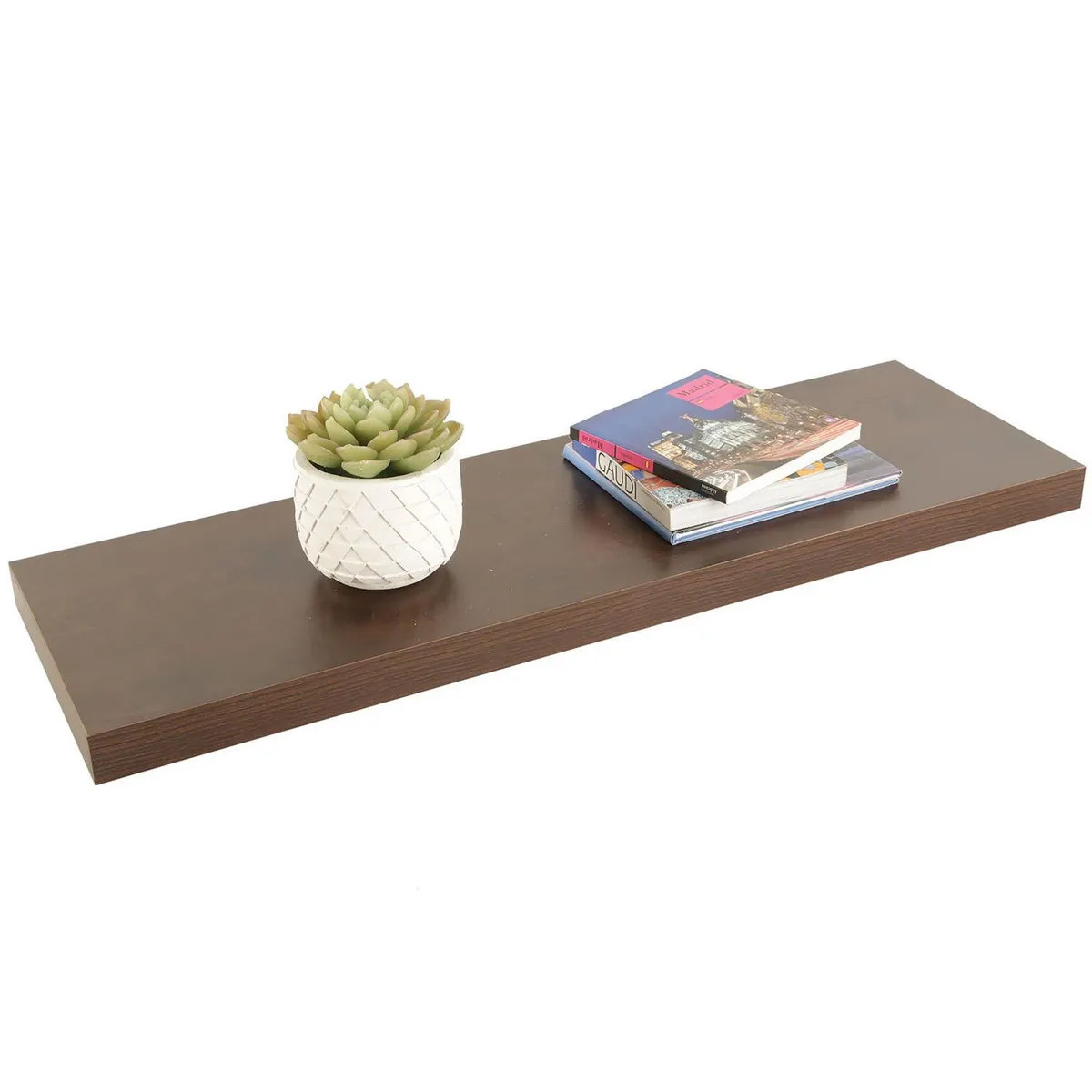 JUST HOME COLLECTION - Repisa MDF 1 Nivel(es) 25x80x3.8 cm Chocolate