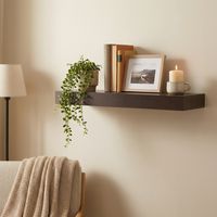 Repisa MDF 1 Nivel(es) 25x80x3.8 cm Chocolate