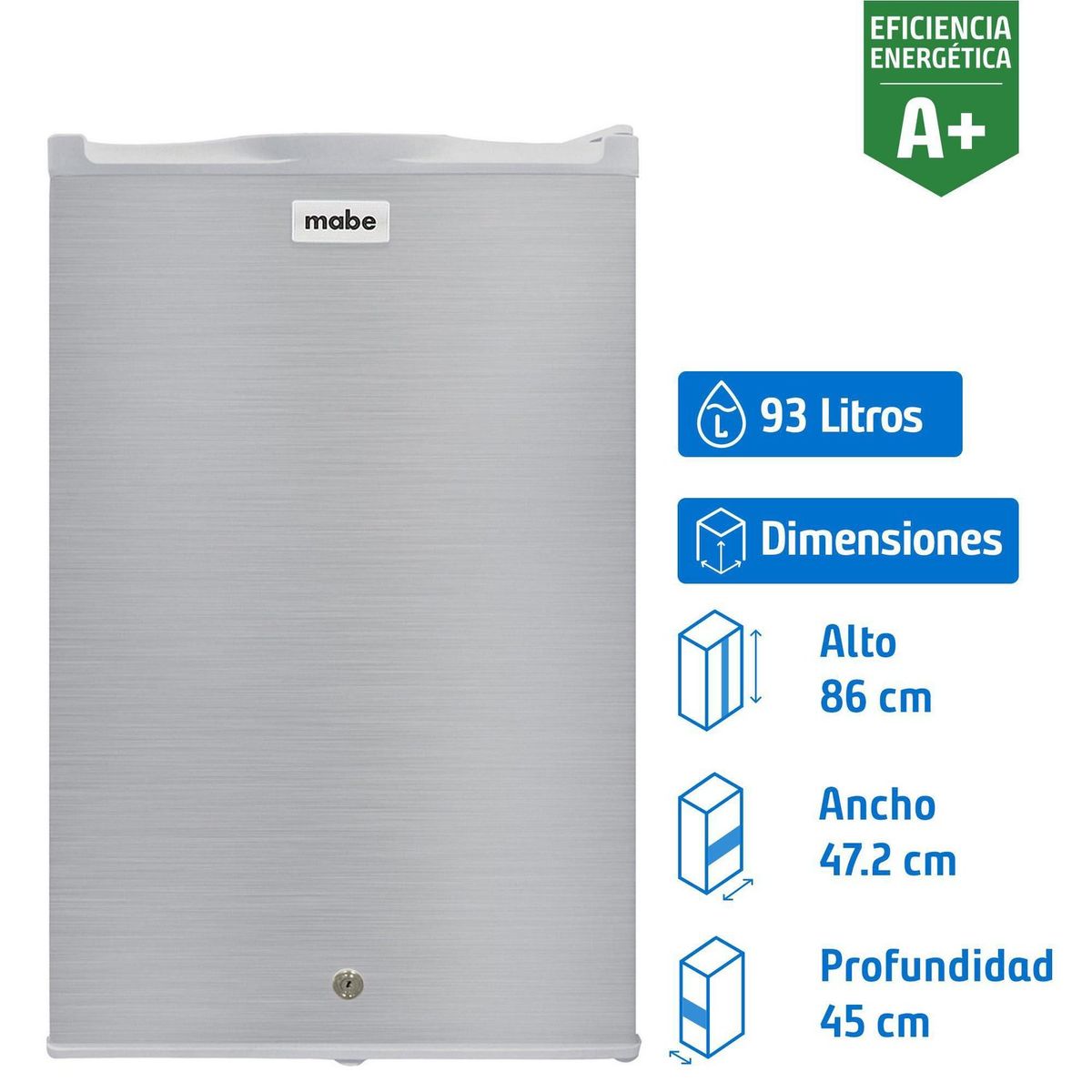 MABE - Frigobar 93 Litros Inox RMF04LRX0