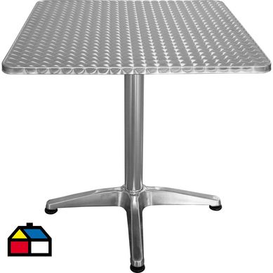 Mesa cuadrada 70 cm aluminio. Aluminio