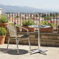 Silla aluminio/ratan pe café