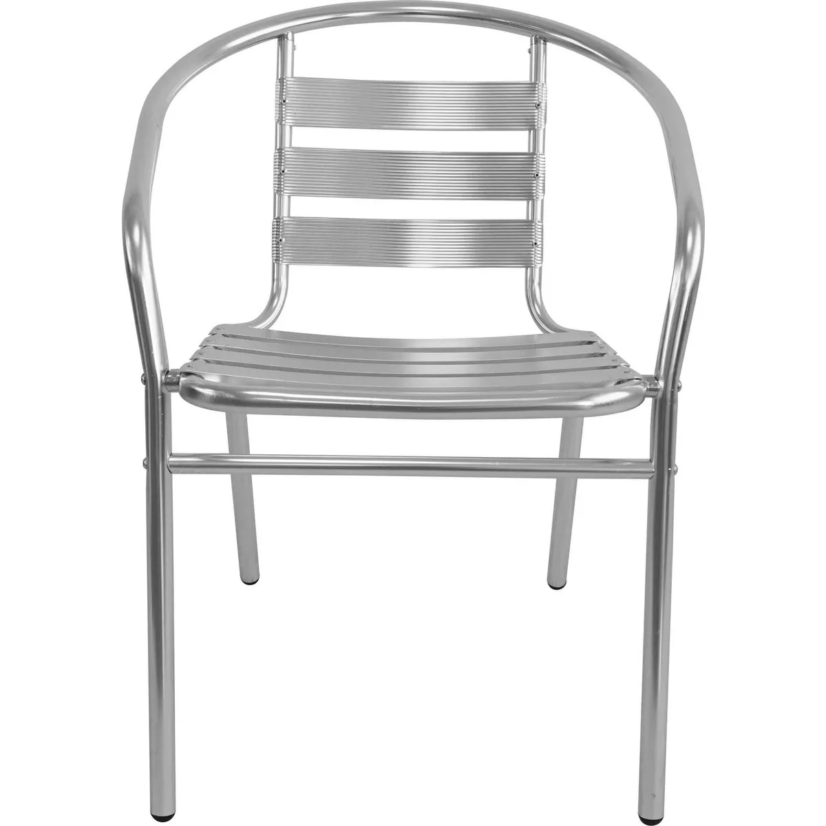 JUST HOME COLLECTION - Silla aluminio slat. Plata