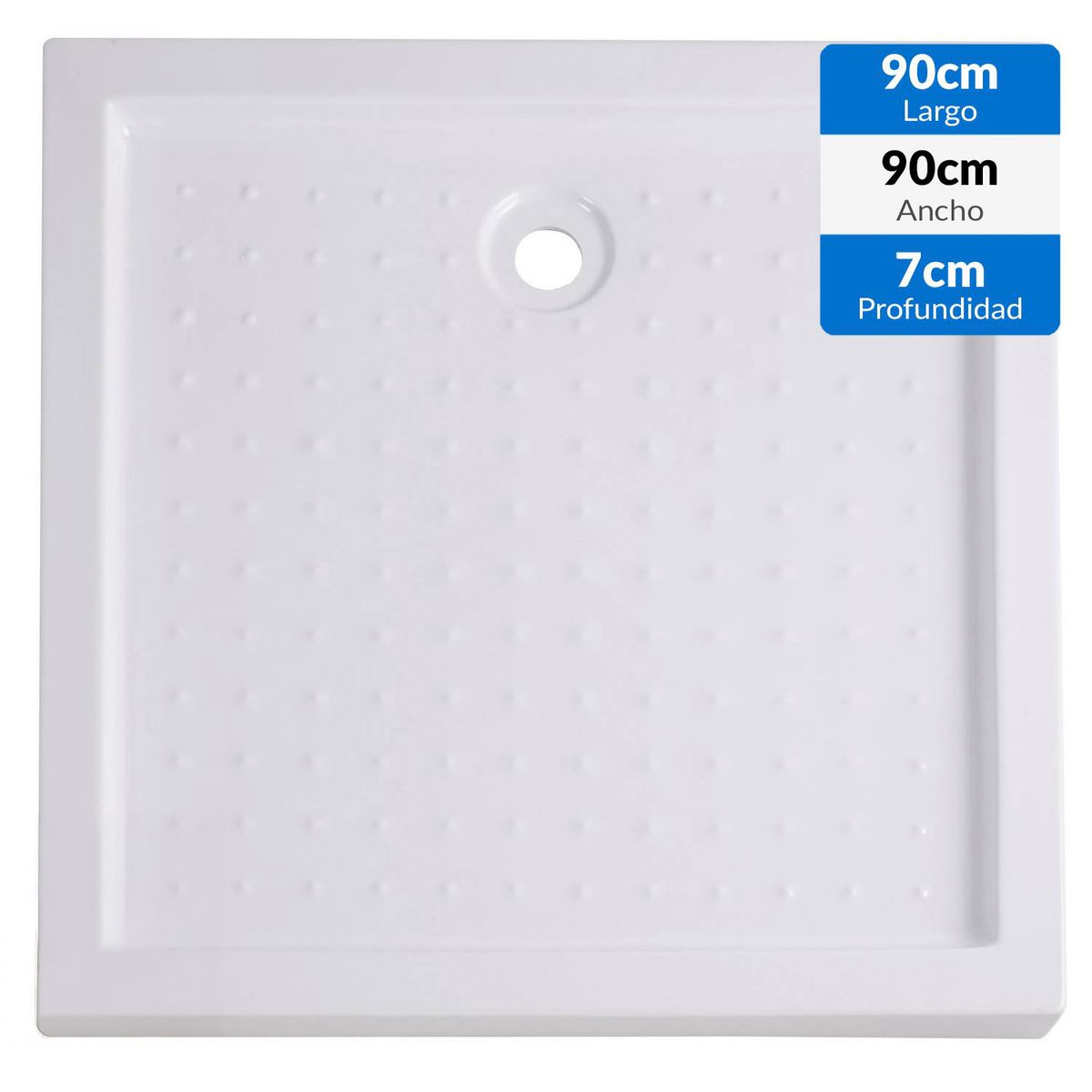 SENSI DACQUA - Receptaculo cuadrado acrilico 90x90x7cm