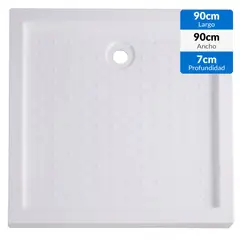 SENSI DACQUA - Receptaculo cuadrado acrilico 90x90x7cm