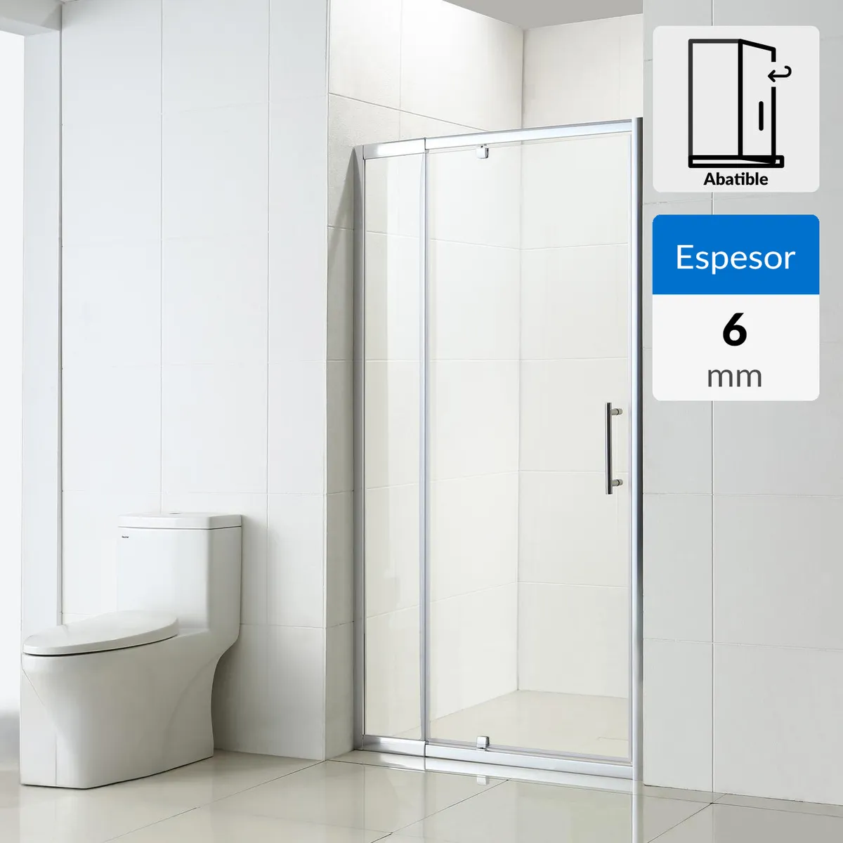 SENSI DACQUA - Mampara ajustable 6mm 80-100x185cm