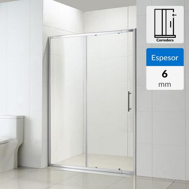 Mampara ajustable 6mm 120-135x185cm