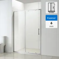 Mampara ajustable 6mm 135-150x185cm