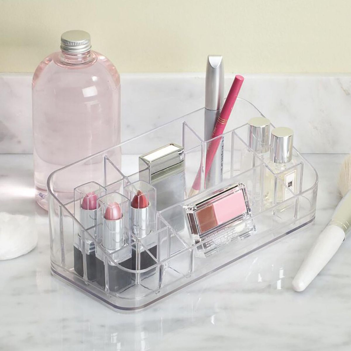 IDESIGN - Organizador de Cosméticos 9x22x12 cm Blanco