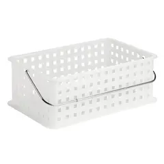 IDESIGN - Organizador 8x5x15 cm Blanco/Gris