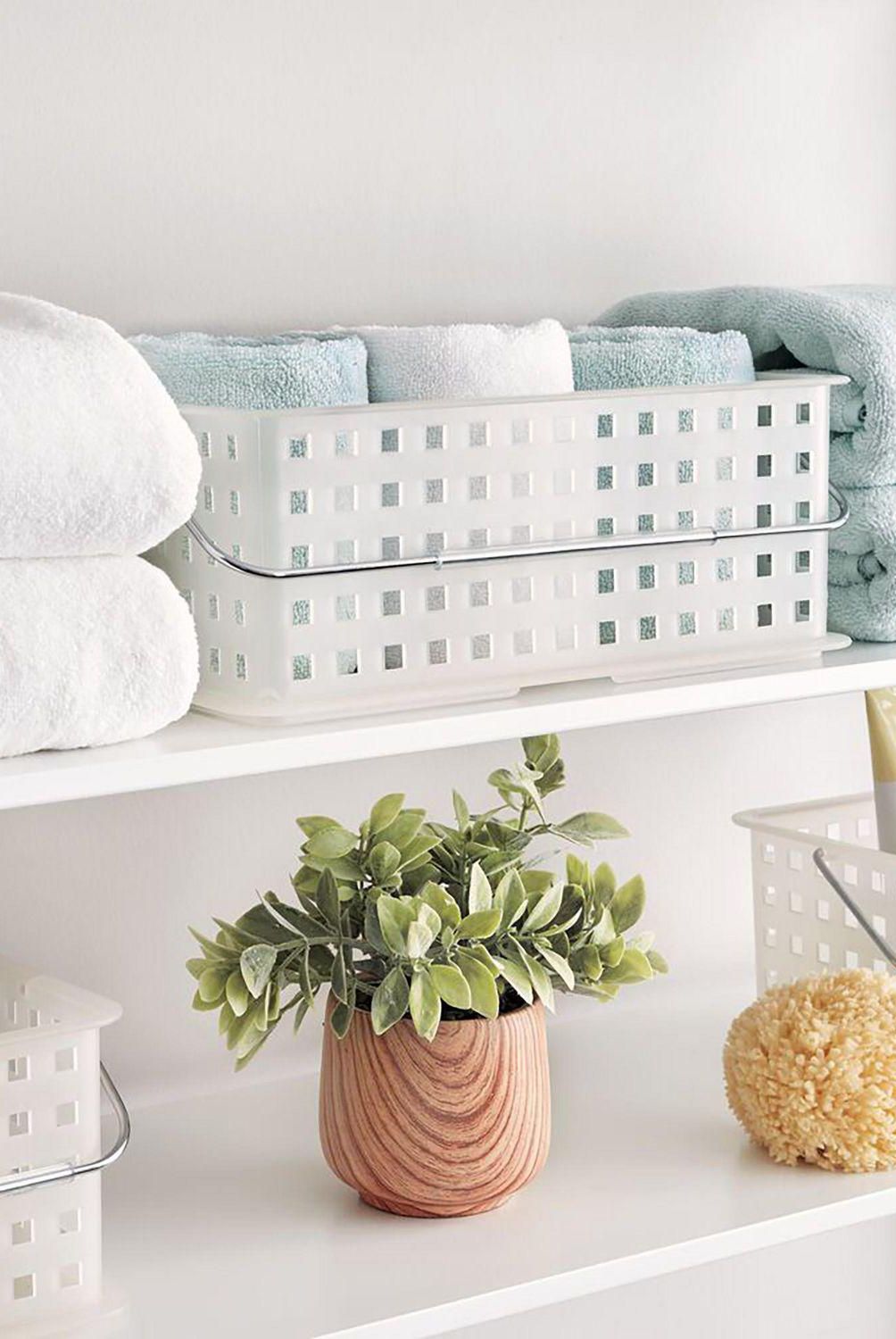 IDESIGN - Organizador 8x5x15 cm Blanco/Gris