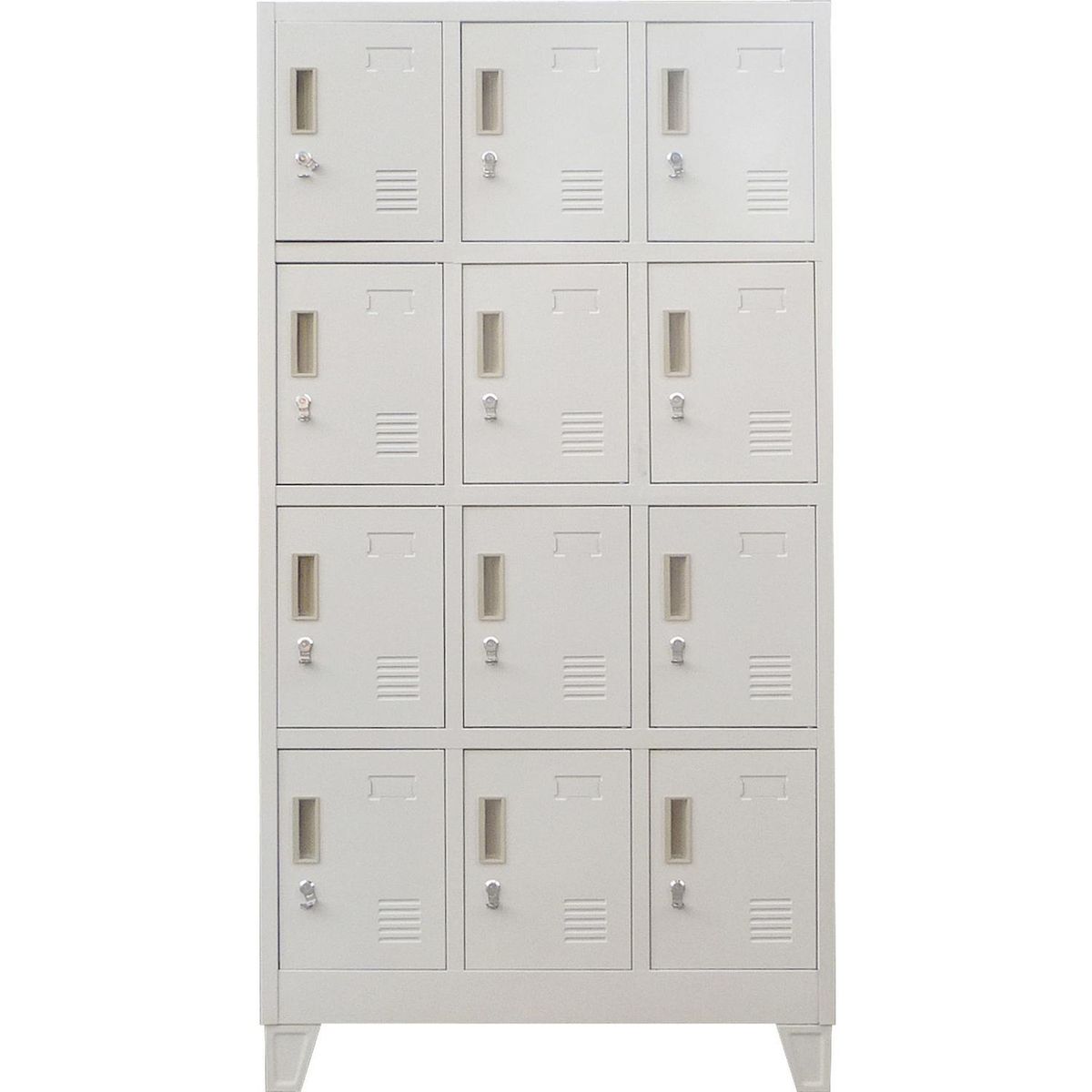 MOVILOCKERS - Locker con Portacandado 12 Puerta(s) 83x170x45 cm Gris Perla