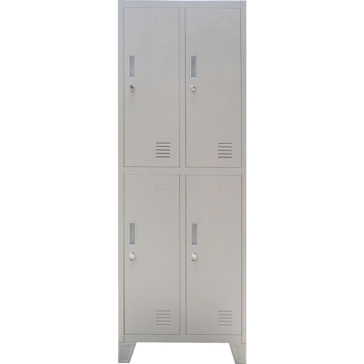 MOVILOCKERS - Locker con Portacandado 4 Puerta(s) 4 Repisa(s) 56xx45 cm Gris Perla
