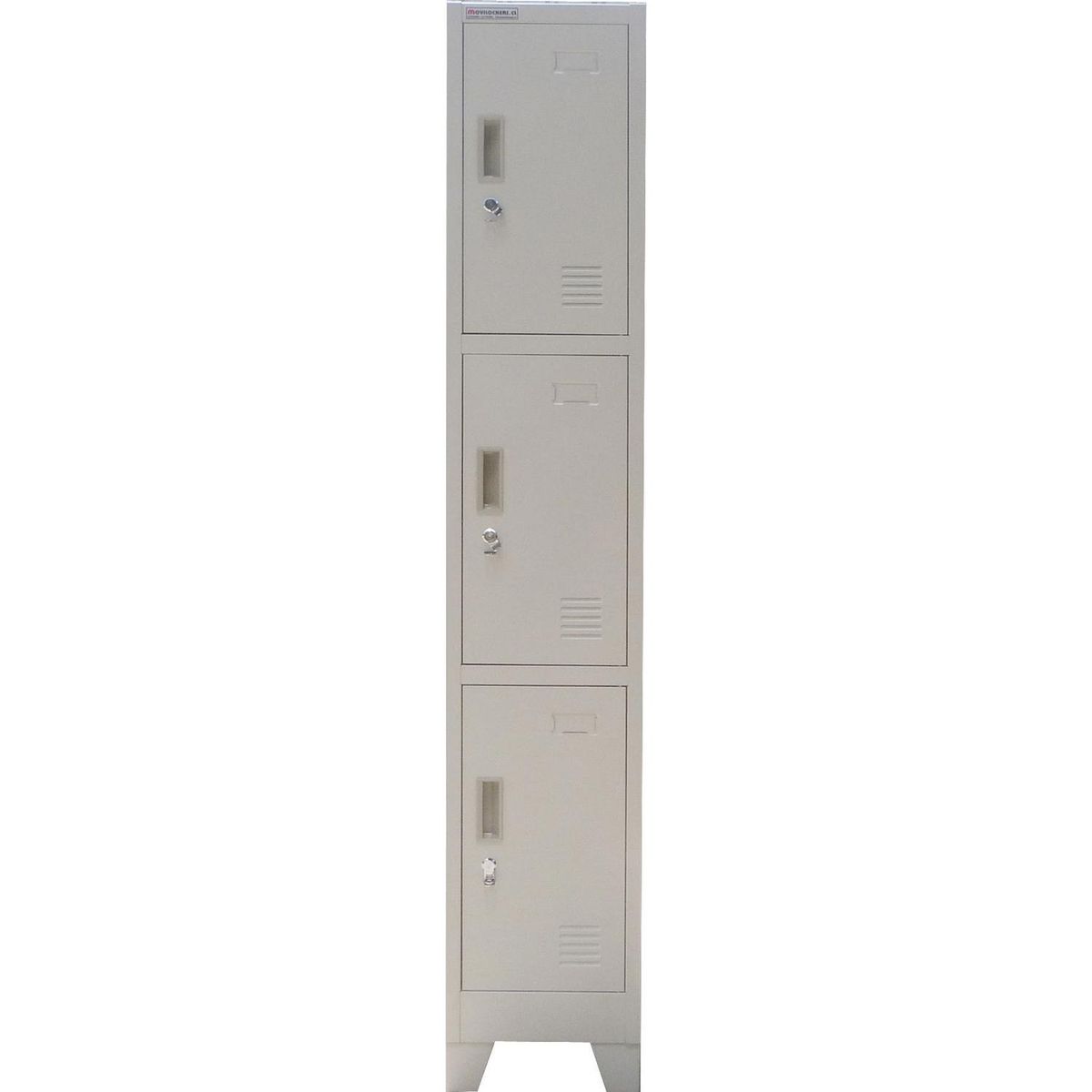 MOVILOCKERS - Locker con Portacandado 3 Puerta(s) 29x170x45 cm Gris Perla
