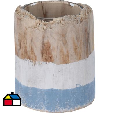 Portavela decorativa madera, variedad colores