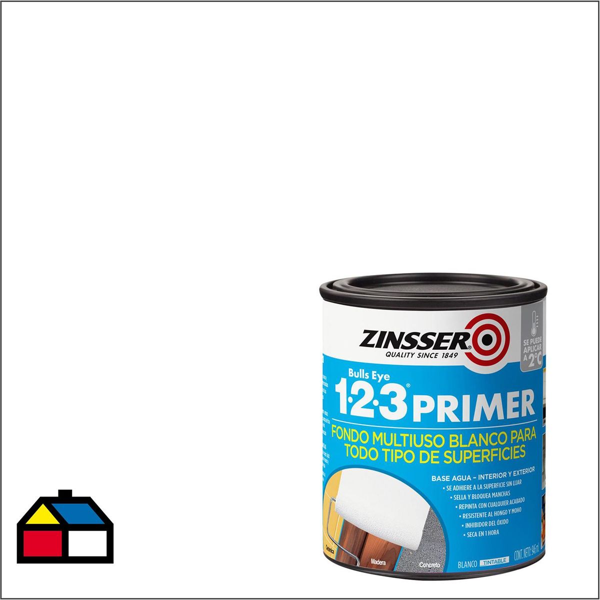 RUST OLEUM - Primer Multiuso Rust-oleum 123 Base Agua Blanco 0.25 Galones