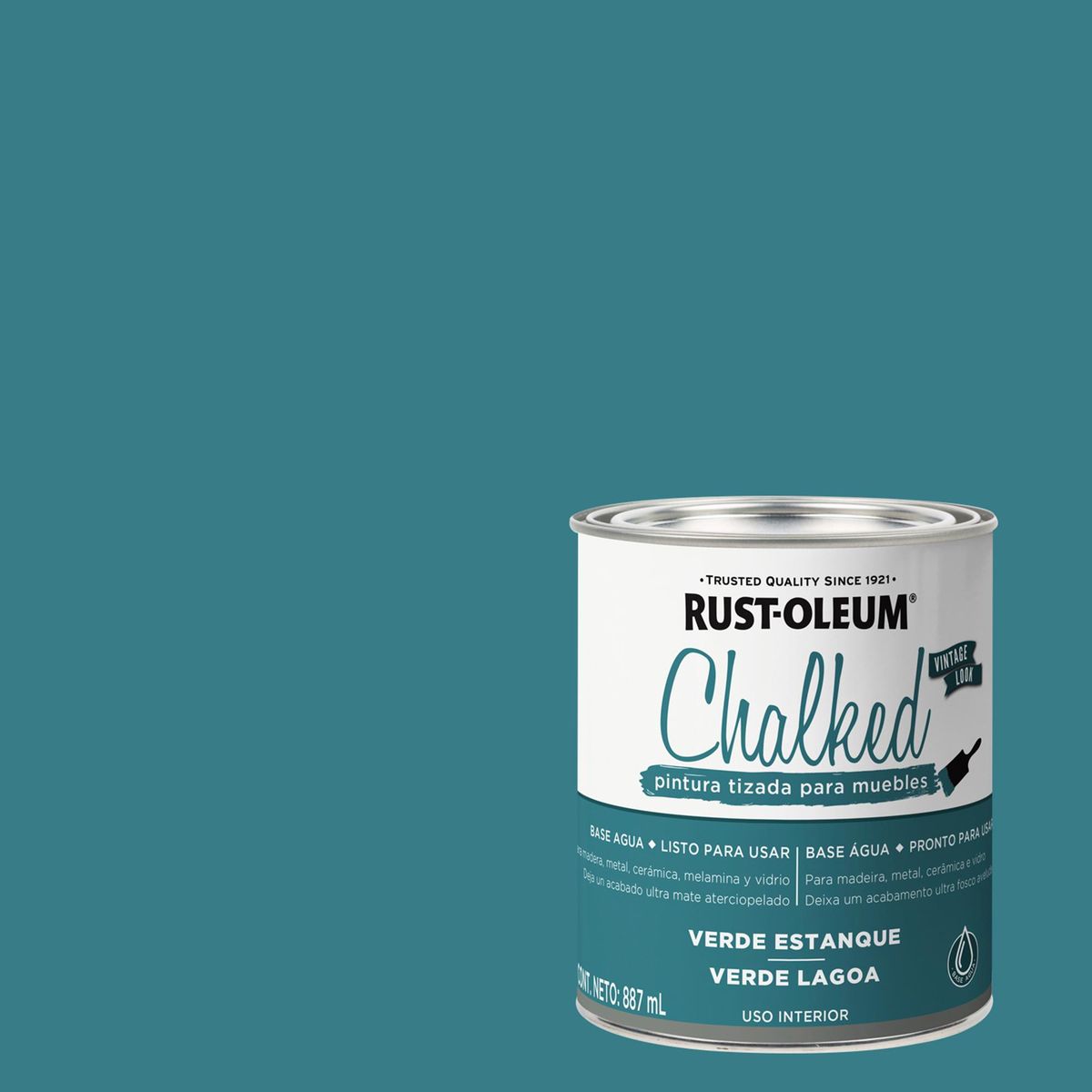 RUST OLEUM - Pintura Chalked Tizada Tarro 0.887 l Mate Verde Estanque