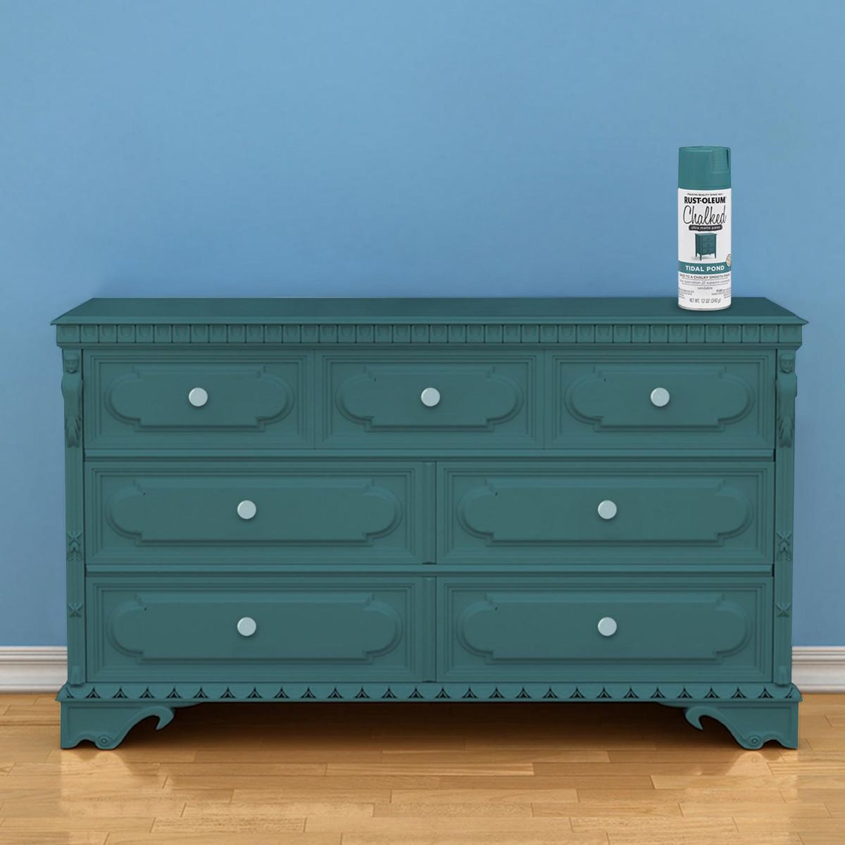 RUST OLEUM - Pintura Chalked Tizada Tarro 0.887 l Mate Verde Estanque