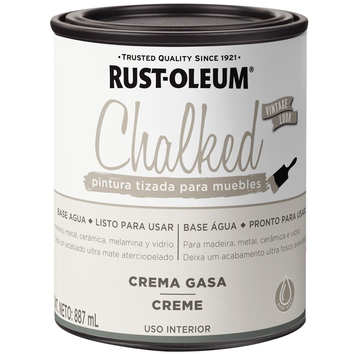 RUST OLEUM - Pintura Chalked Tizada Tarro 0.887 l Mate Crema Gasa