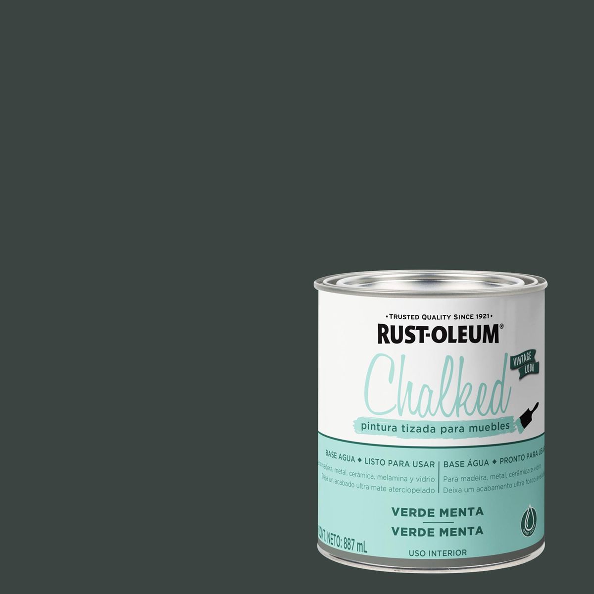 RUST OLEUM - Pintura Chalked Tizada Tarro 0.887 l Mate Verde Menta