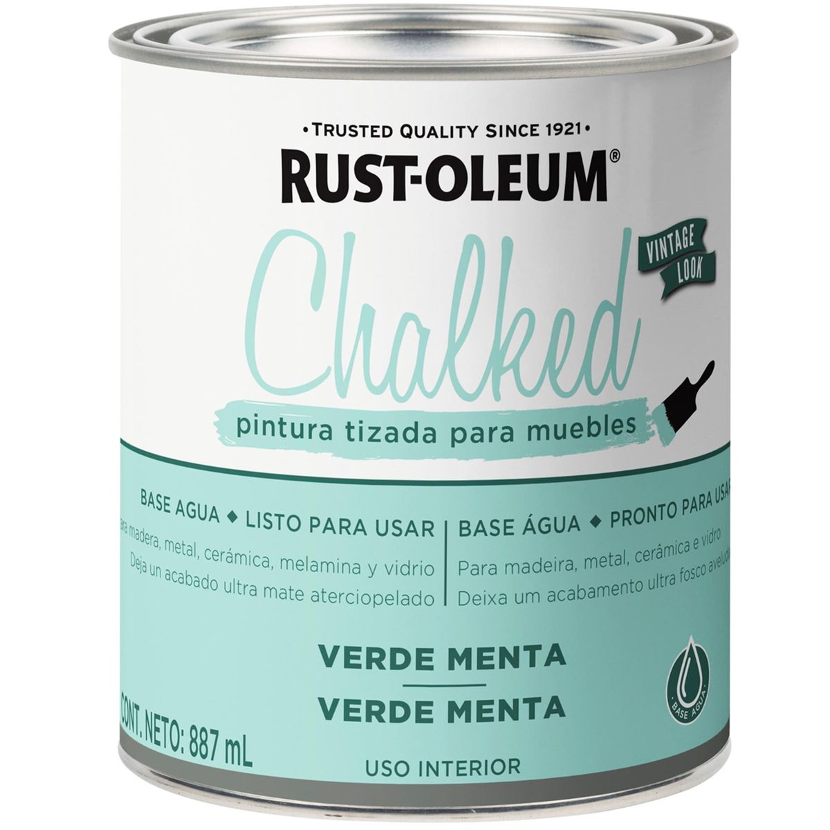 RUST OLEUM - Pintura Chalked Tizada Tarro 0.887 l Mate Verde Menta