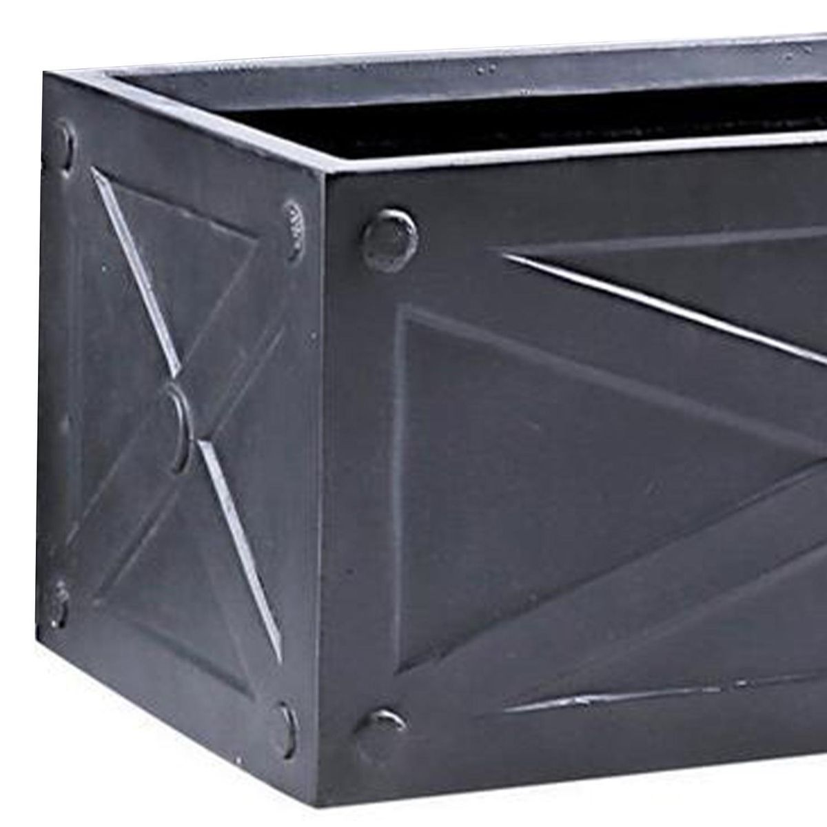 MJP - Jardinera de Fibra de Vidrio 56x25 cm Grafito