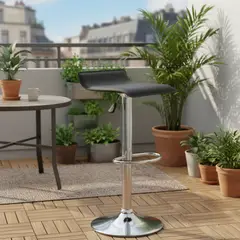 JUST HOME COLLECTION - Silla Bar Enzo Negro 65.5x38x40.5 cm