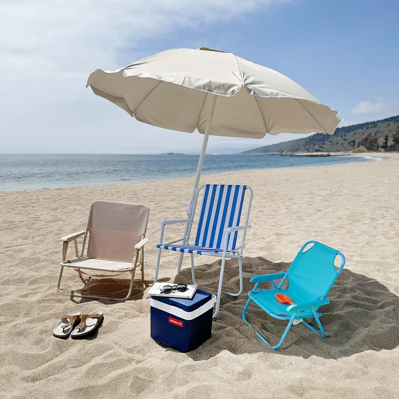KLIMBER - Quitasol Playa Acero 2x2.05 metros Variados
