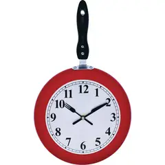 JUST HOME COLLECTION - Reloj cocina sarten rojo