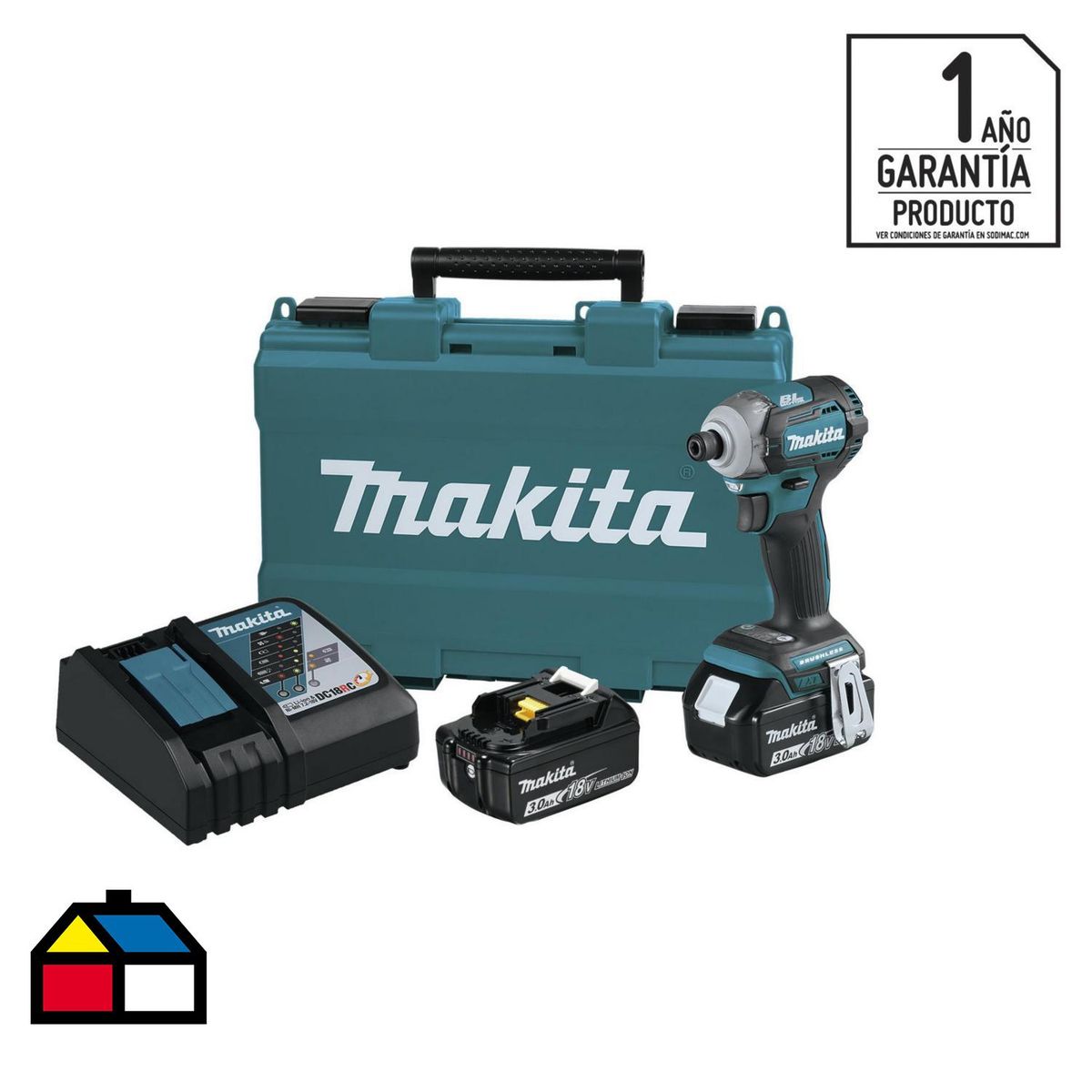 MAKITA - Atornillador de impacto inalámbrico 18V + 2 baterías