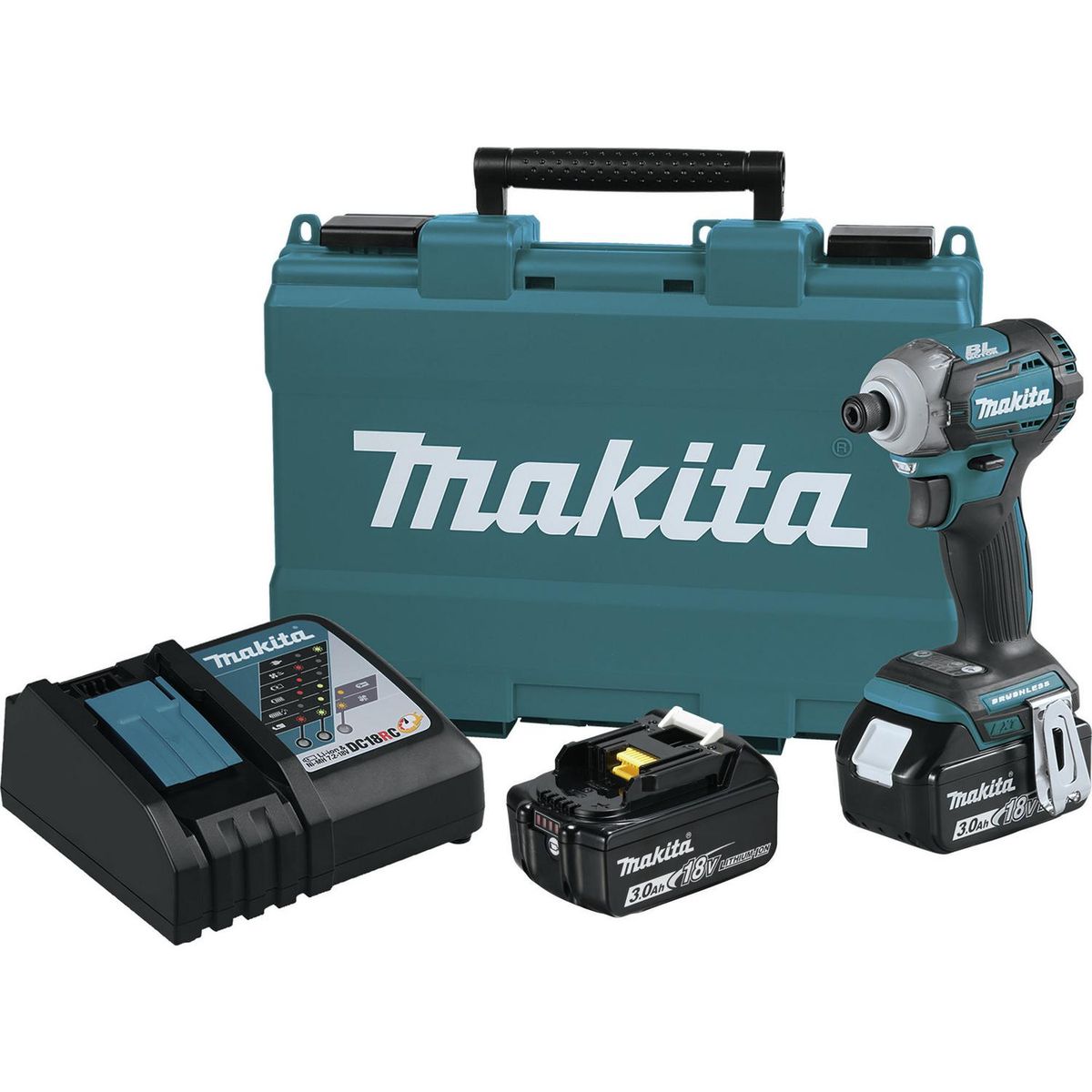 MAKITA - Atornillador de impacto inalámbrico 18V + 2 baterías