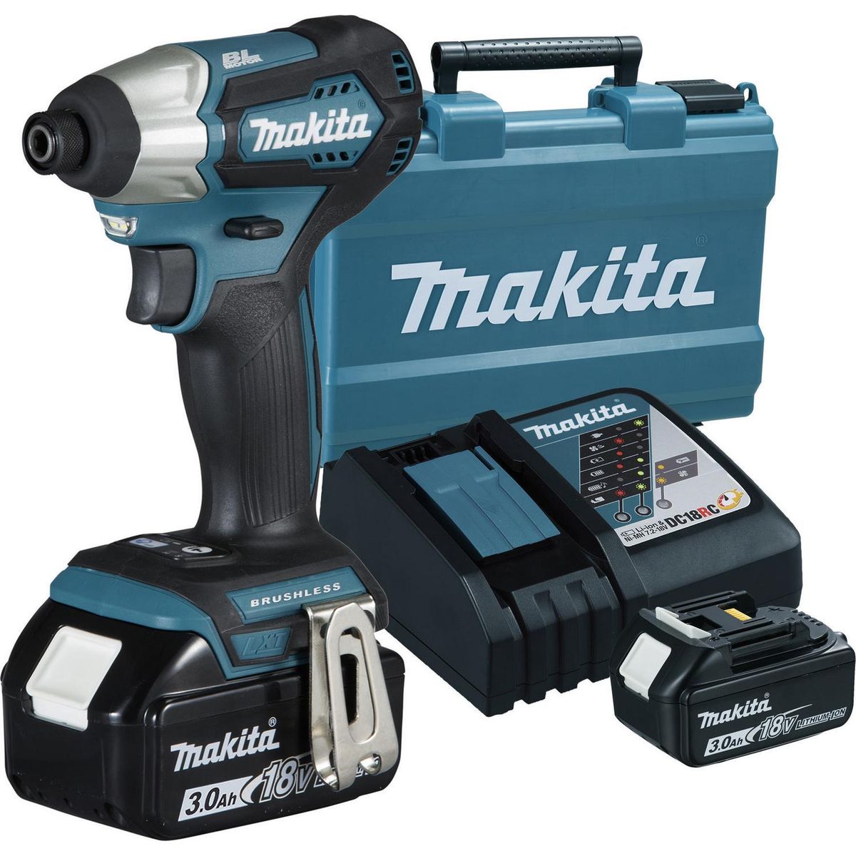 MAKITA - Atornillador de impacto inalámbrico 18V + 2 baterías