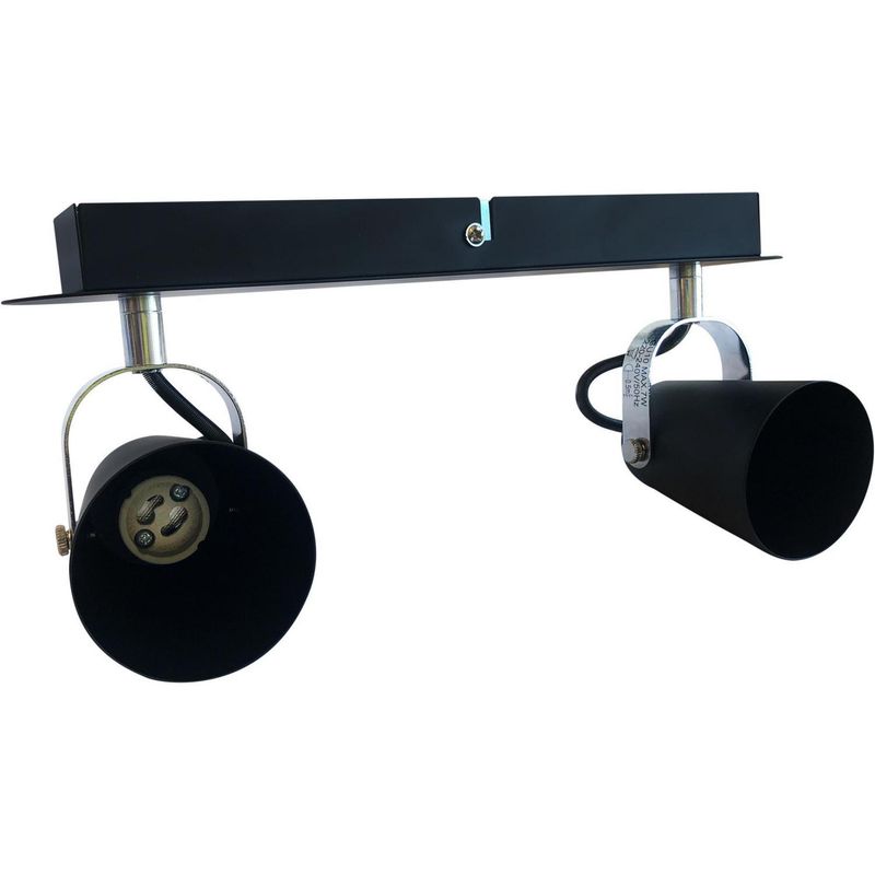 BYP - Barra 2 luces GU10 Aurus negro mate