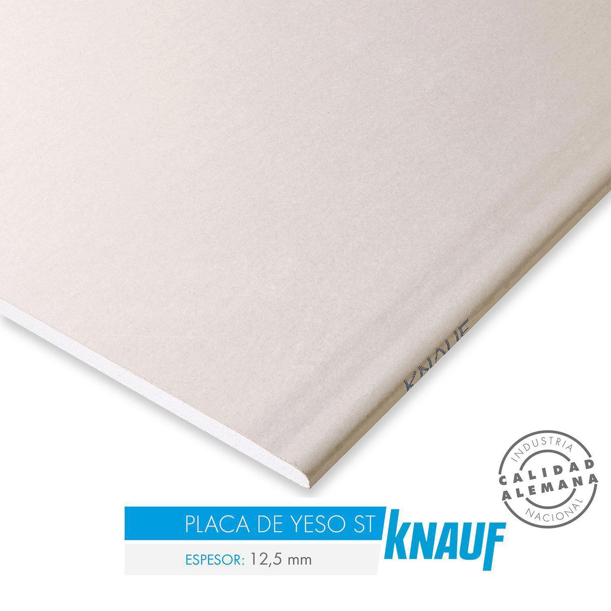 KNAUF - Yeso Cartón 12.5 mm 120x240 cm Blanco