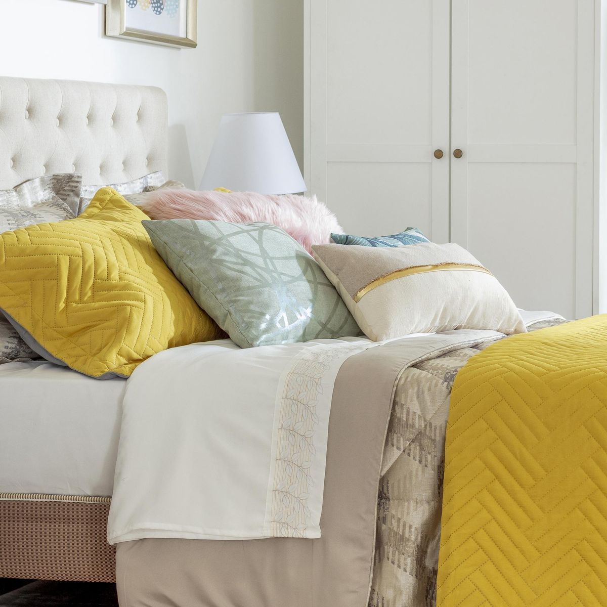 ATMOSPHERA HOME - Cojín menta espiral 45x45 cm