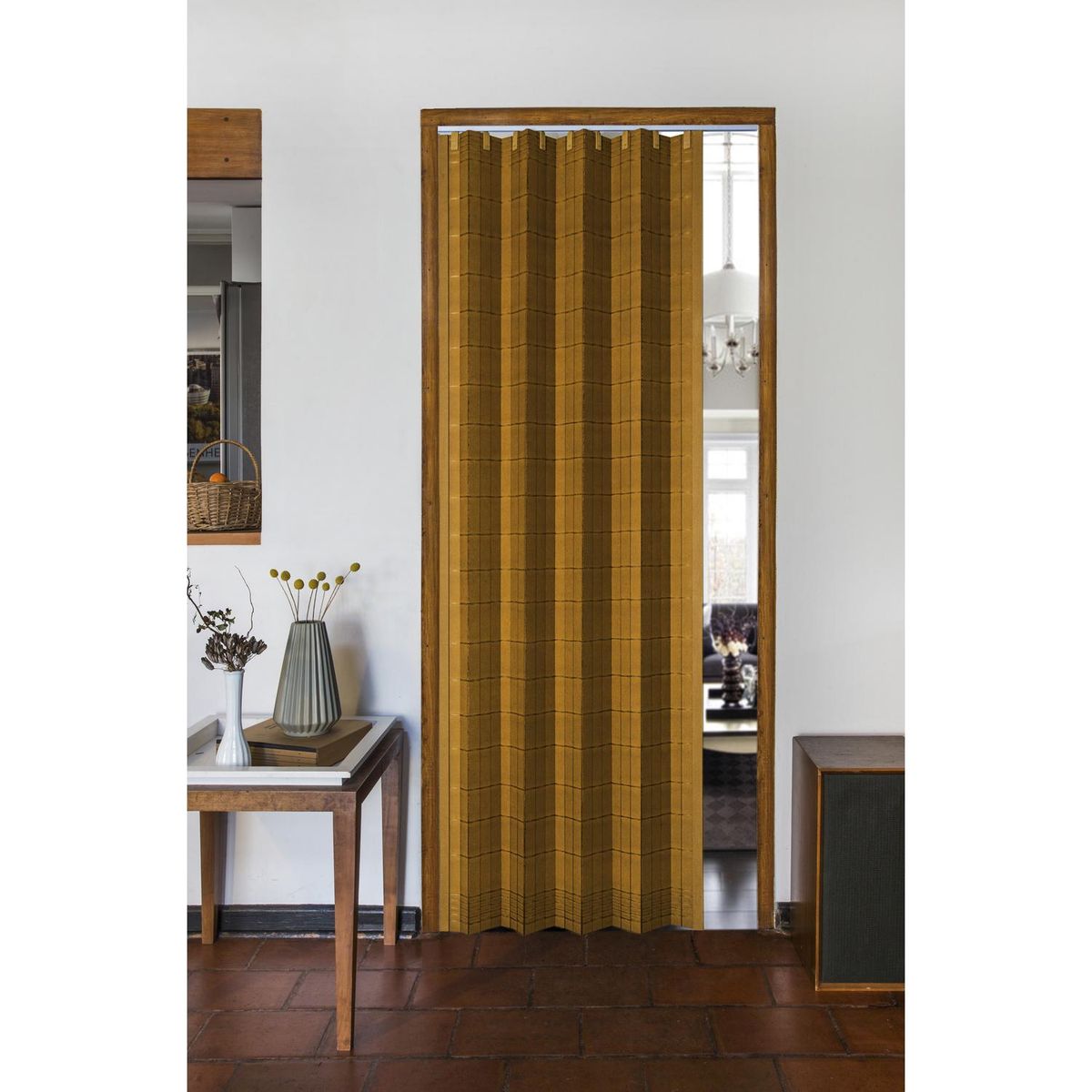 TERMOSOLE - Puerta plegable mdf color mañío 120x200 cm